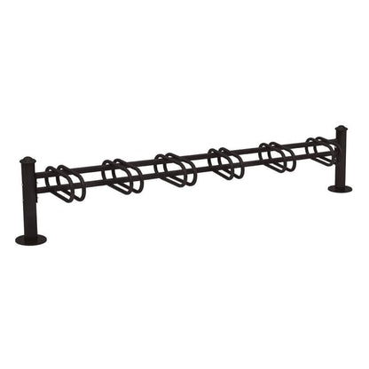 Cityscape Direct Province Bicycle Rack - Single Sided 6 Spaces / Black (RAL 9005) / Agora