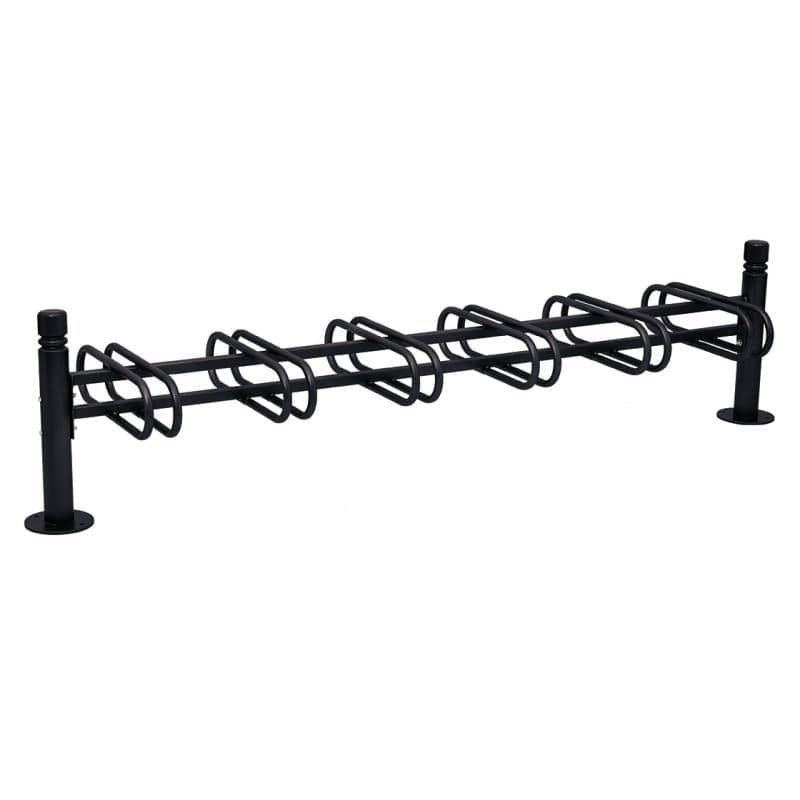 Cityscape Direct Province Bicycle Rack - Double Sided 6 Spaces / Black (RAL 9005) / City
