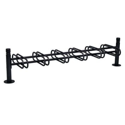 Cityscape Direct Province Bicycle Rack - Double Sided 6 Spaces / Black (RAL 9005) / City