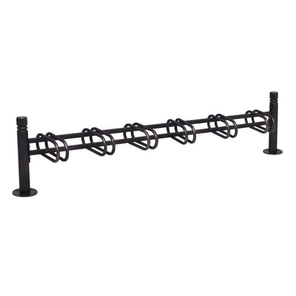 Cityscape Direct Province Bicycle Rack - Single Sided 6 Spaces / Black (RAL 9005) / City