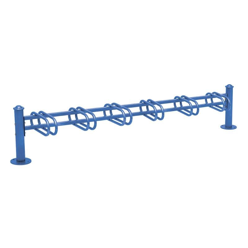 Cityscape Direct Province Bicycle Rack - Single Sided 6 Spaces / Blue (RAL 5010) / Agora