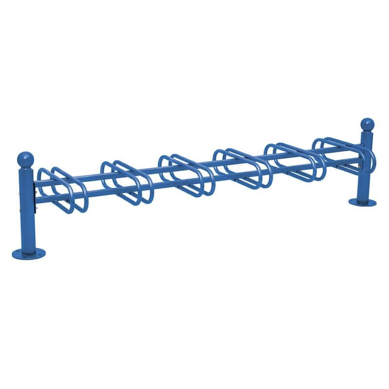 Cityscape Direct Province Bicycle Rack - Double Sided 6 Spaces / Blue (RAL 5010) / Sphere