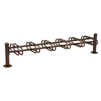Cityscape Direct Province Bicycle Rack - Double Sided 6 Spaces / Brown (RAL 8017) / Agora