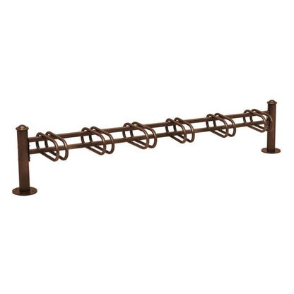 Cityscape Direct Province Bicycle Rack - Single Sided 6 Spaces / Brown (RAL 8017) / Agora