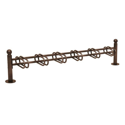 Cityscape Direct Province Bicycle Rack - Single Sided 6 Spaces / Brown (RAL 8017) / Sphere