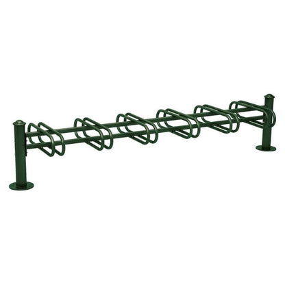 Cityscape Direct Province Bicycle Rack - Double Sided 6 Spaces / Green (RAL 6005) / Agora