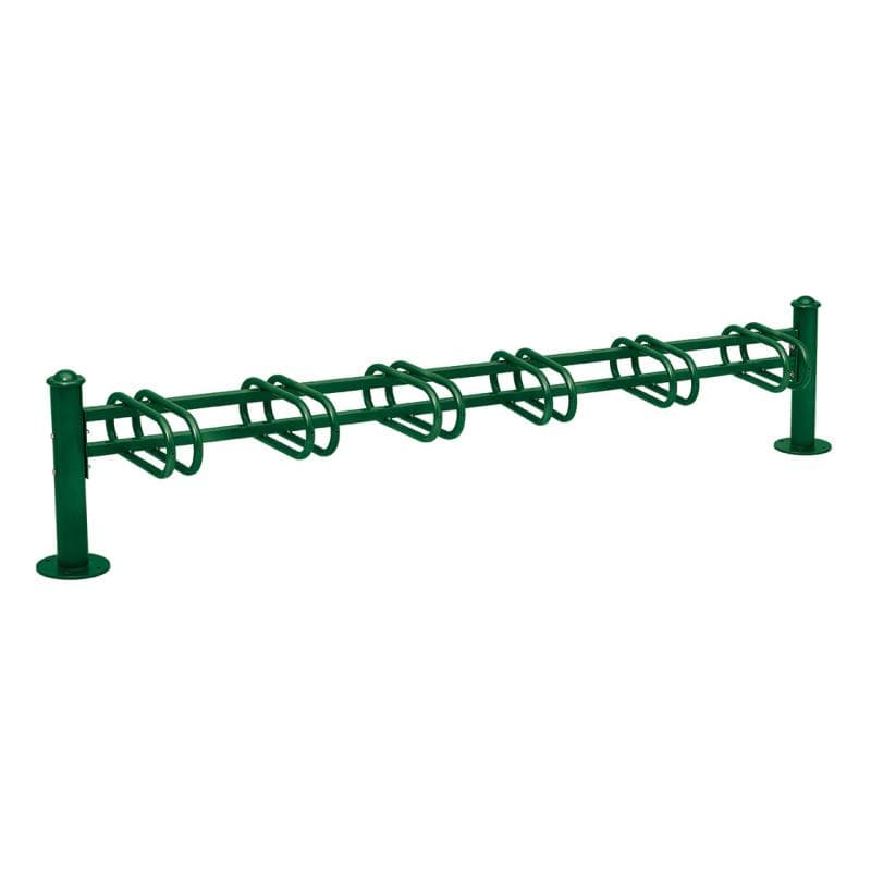 Cityscape Direct Province Bicycle Rack - Single Sided 6 Spaces / Green (RAL 6005) / Agora