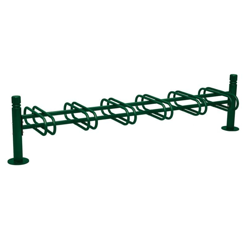 Cityscape Direct Province Bicycle Rack - Double Sided 6 Spaces / Green (RAL 6005) / City