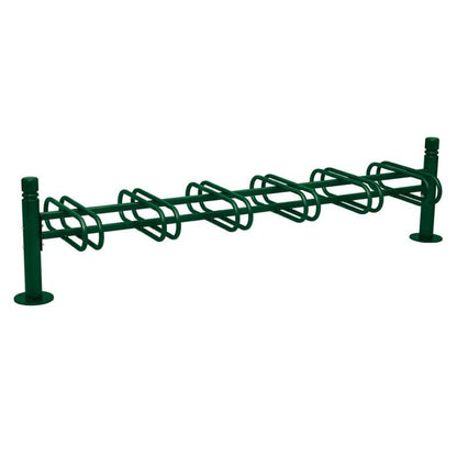 Cityscape Direct Province Bicycle Rack - Double Sided 6 Spaces / Green (RAL 6005) / City