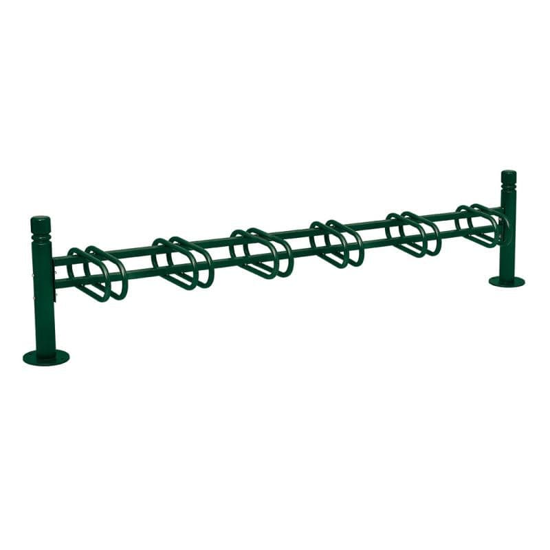 Cityscape Direct Province Bicycle Rack - Single Sided 6 Spaces / Green (RAL 6005) / City