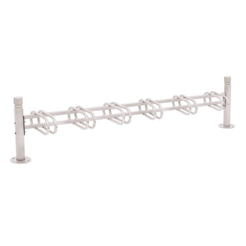 Cityscape Direct Province Bicycle Rack - Single Sided 6 Spaces / Light Grey (RAL 7044) / City