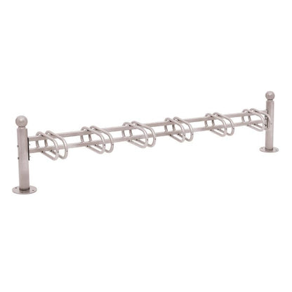 Cityscape Direct Province Bicycle Rack - Single Sided 6 Spaces / Light Grey (RAL 7044) / Sphere