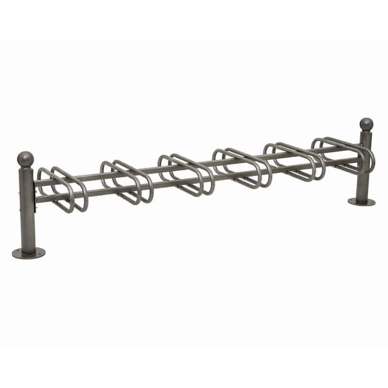 Cityscape Direct Province Bicycle Rack - Double Sided 6 Spaces / Procity Grey / Sphere