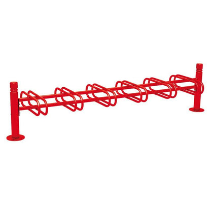 Cityscape Direct Province Bicycle Rack - Double Sided 6 Spaces / Red (RAL 3020) / City