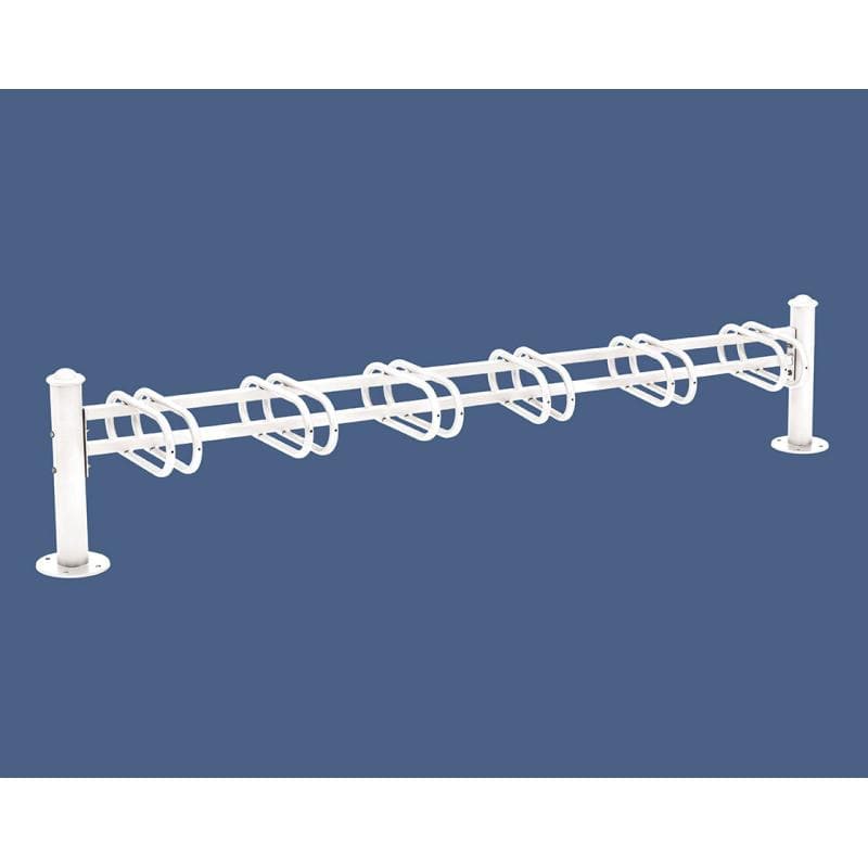 Cityscape Direct Province Bicycle Rack - Single Sided 6 Spaces / White (RAL 9010) / Agora