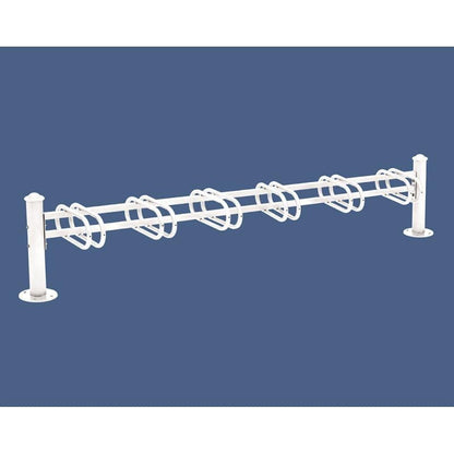Cityscape Direct Province Bicycle Rack - Single Sided 6 Spaces / White (RAL 9010) / Agora