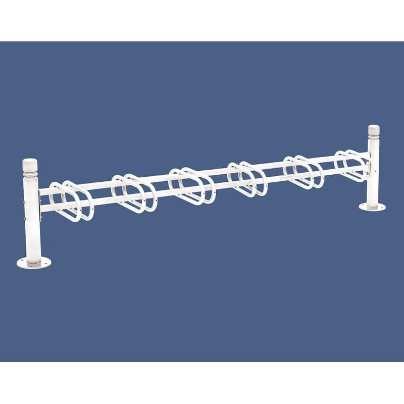 Cityscape Direct Province Bicycle Rack - Single Sided 6 Spaces / White (RAL 9010) / City