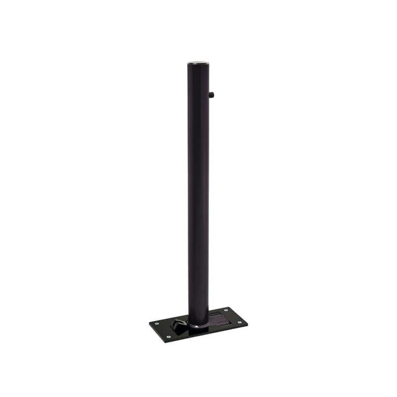 Cityscape Direct Province Brushed Steel Folding Bollard 76mm diameter / Black (RAL (9005)