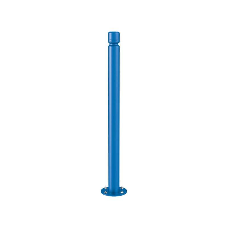 Cityscape Direct Agglo Inclining 'Impact' Bollard 76mm diameter / Blue (RAL 5010)