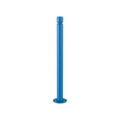 Cityscape Direct Agglo Inclining 'Impact' Bollard 76mm diameter / Blue (RAL 5010)