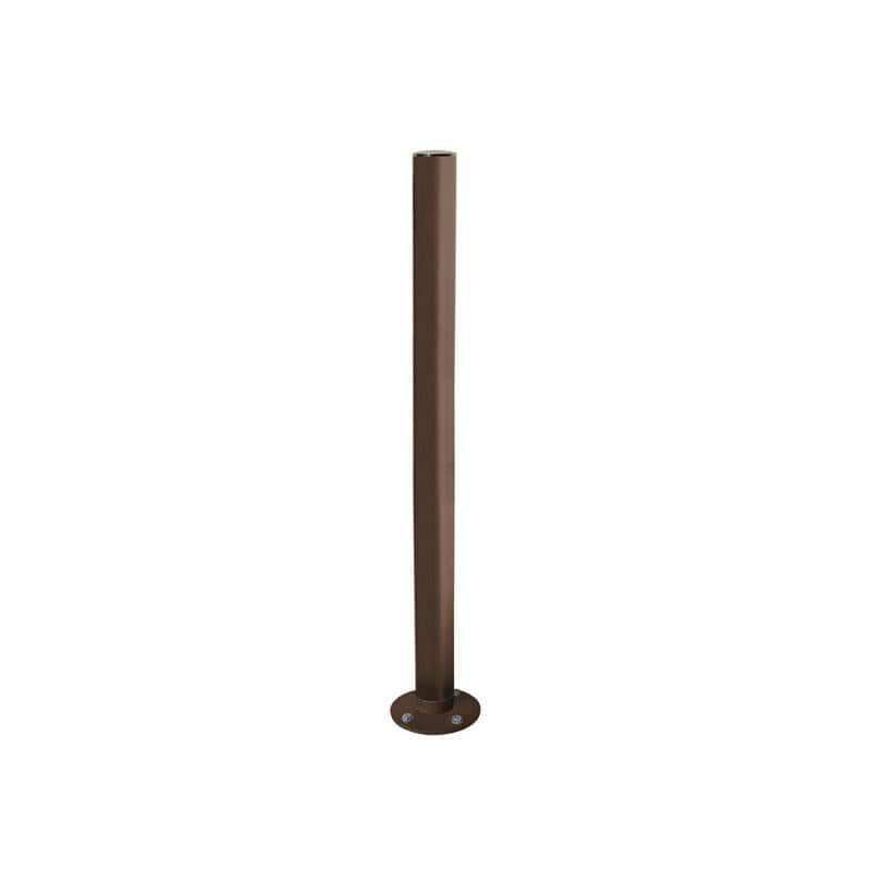 Cityscape Direct Province Brushed Steel Inclining 'Impact' Bollard 76mm diameter / Brown (RAL 8017)
