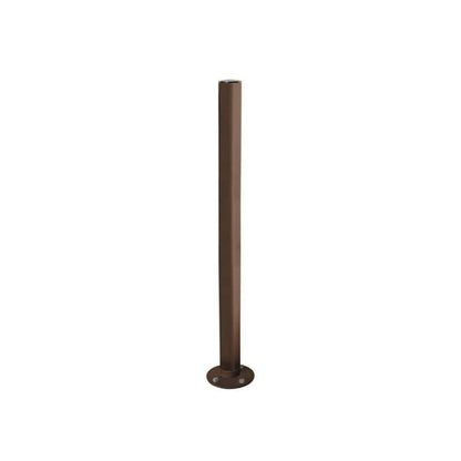 Cityscape Direct Province Brushed Steel Inclining 'Impact' Bollard 76mm diameter / Brown (RAL 8017)