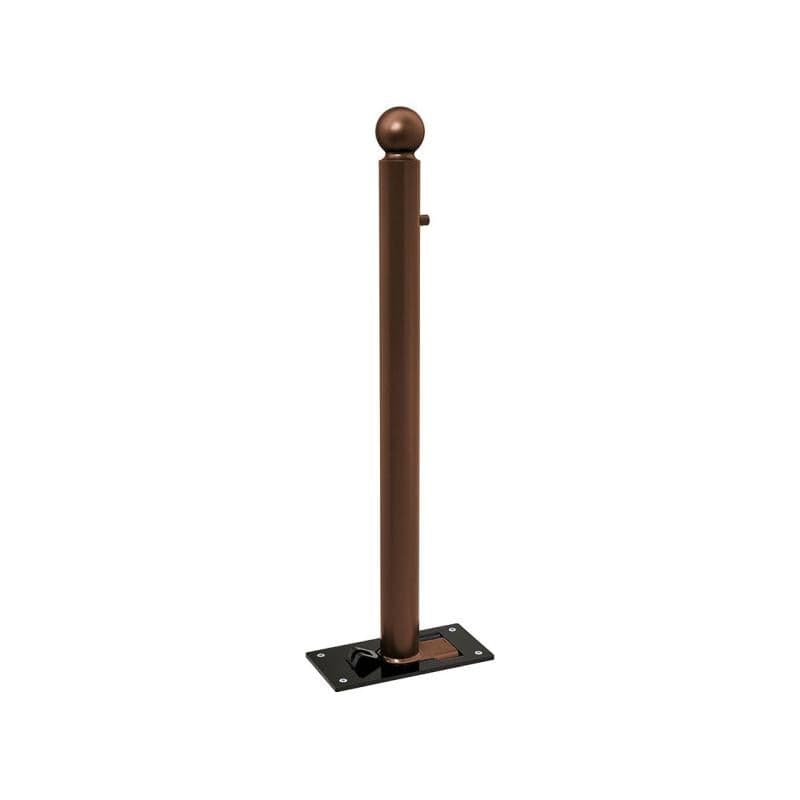 Cityscape Direct Province Sphere Folding Bollard 76mm diameter / Brown (RAL 8017)