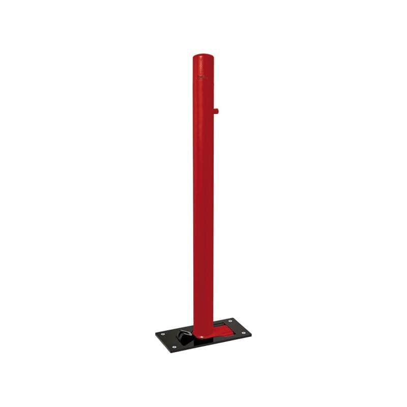 Cityscape Direct Dome Top Folding Bollard 76mm diameter / Burgundy (RAL 3004)