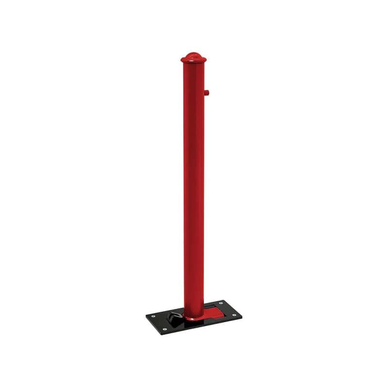 Cityscape Direct Province Agora Folding Bollard 76mm diameter / Burgundy (RAL 3004)