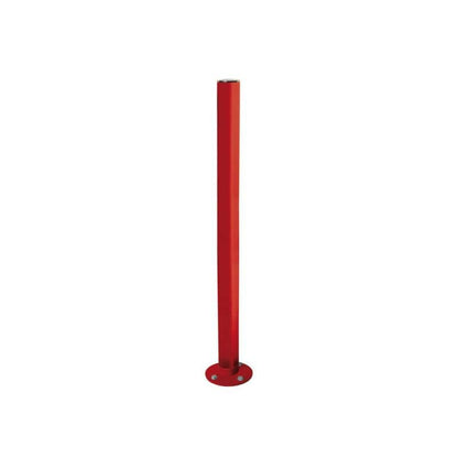 Cityscape Direct Province Brushed Steel Inclining 'Impact' Bollard 76mm diameter / Burgundy (RAL 3004)