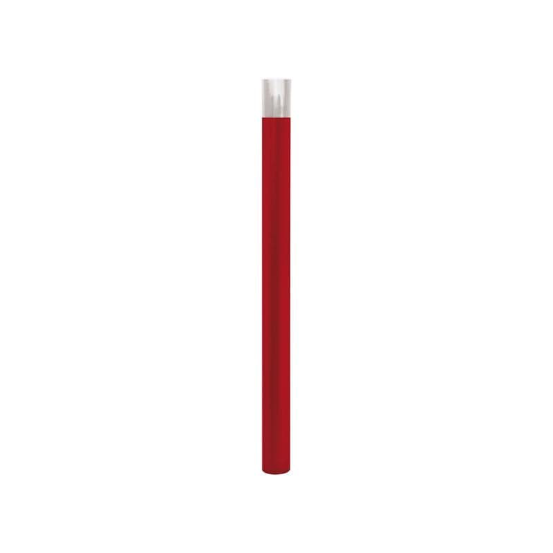 Cityscape Direct Province Brushed Steel Bollard 76mm diameter / Burgundy (RAL 3004) / Tall (100mm)