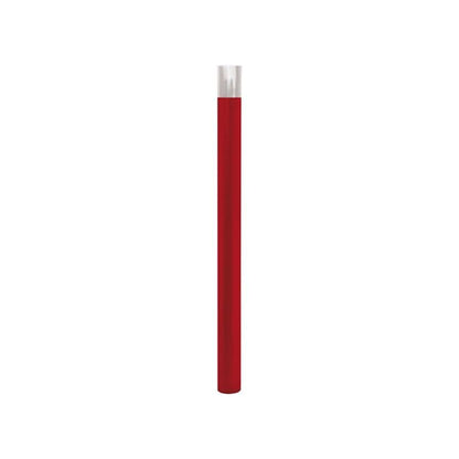 Cityscape Direct Province Brushed Steel Bollard 76mm diameter / Burgundy (RAL 3004) / Tall (100mm)