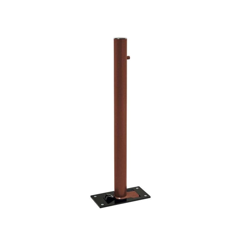 Cityscape Direct Province Brushed Steel Folding Bollard 76mm diameter / Corten Effect