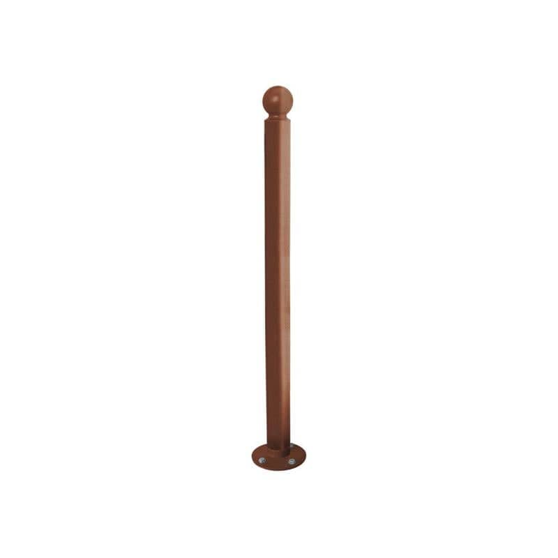 Cityscape Direct Province Sphere Inclining 'Impact' Bollard 76mm diameter / Corten Effect
