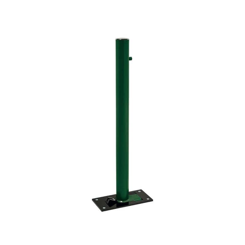 Cityscape Direct Province Brushed Steel Folding Bollard 76mm diameter / Green (RAL 6005)