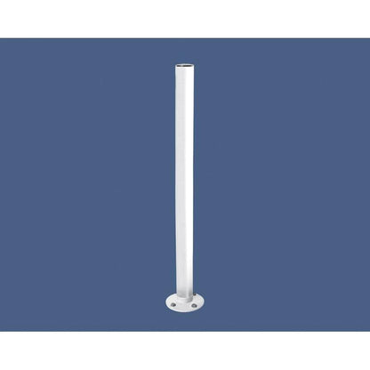 Cityscape Direct Province Brushed Steel Inclining 'Impact' Bollard 76mm diameter / White (RAL 9010)