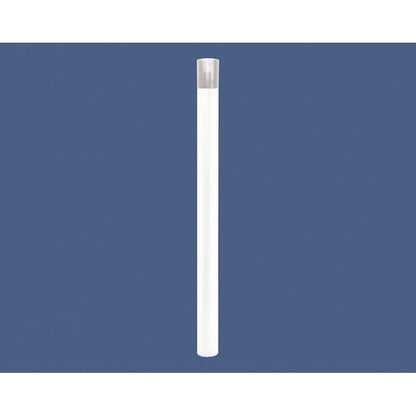 Cityscape Direct Province Brushed Steel Bollard 76mm diameter / White (RAL 9010) / Tall (100mm)