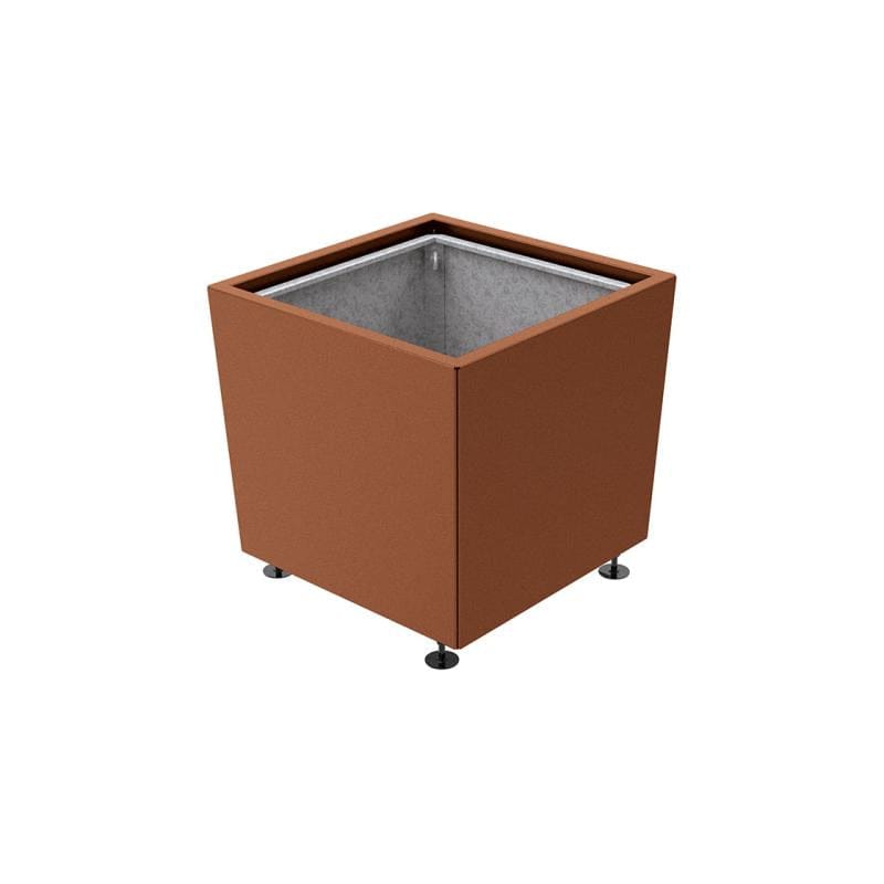 Cityscape Direct Olbia Planter 785 x 785 x 760mm high / Corten Effect / With inserts for use with lifting rings