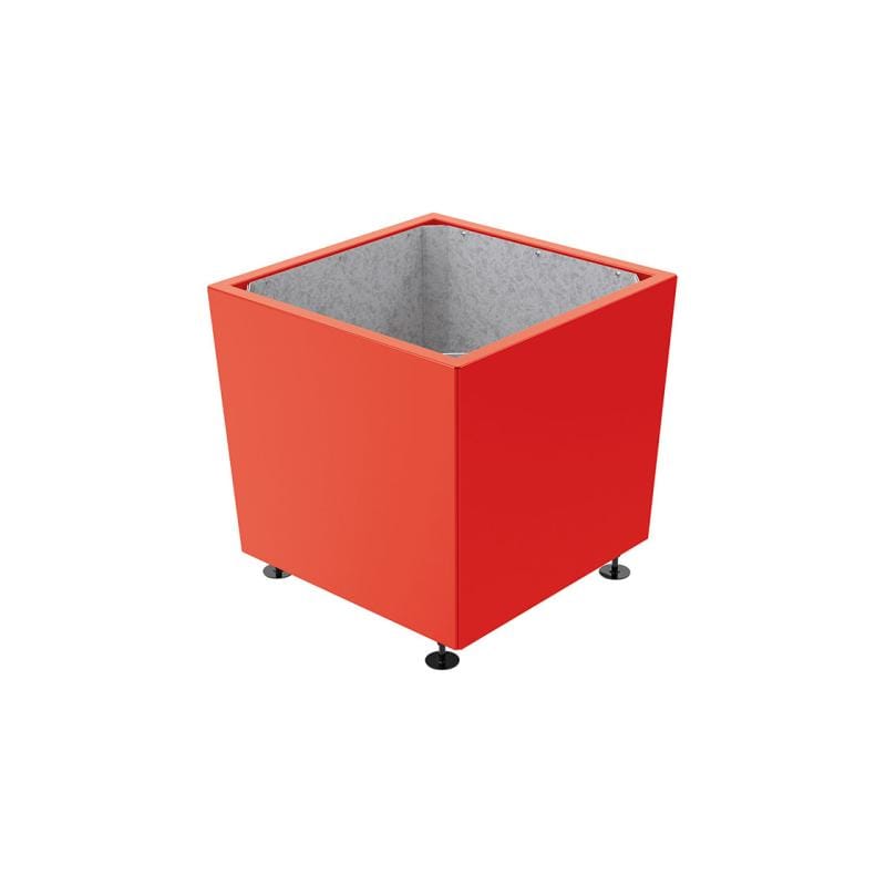 Cityscape Direct Olbia Planter 785 x 785 x 760mm high / Red (RAL 3020) / Galvanised steel