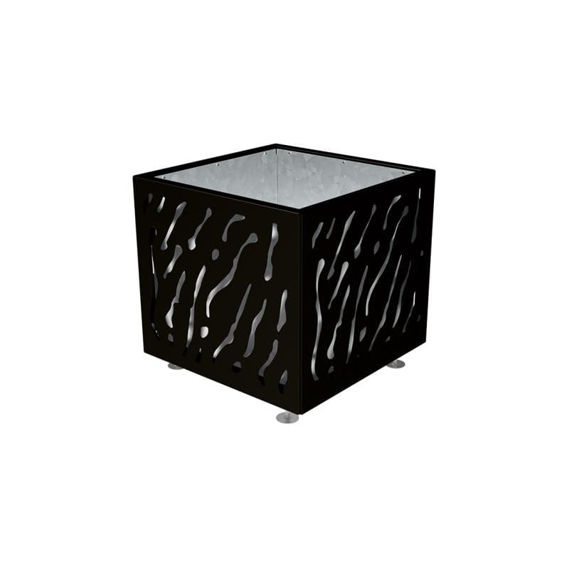 Cityscape Direct Venice Planter 790 x 790 x 760mm high / Black (RAL 9005) / Galvanised steel