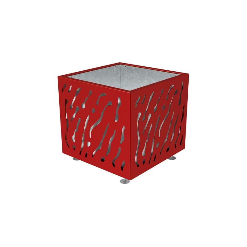 Cityscape Direct Venice Planter 790 x 790 x 760mm high / Burgundy (RAL 3004) / Galvanised steel