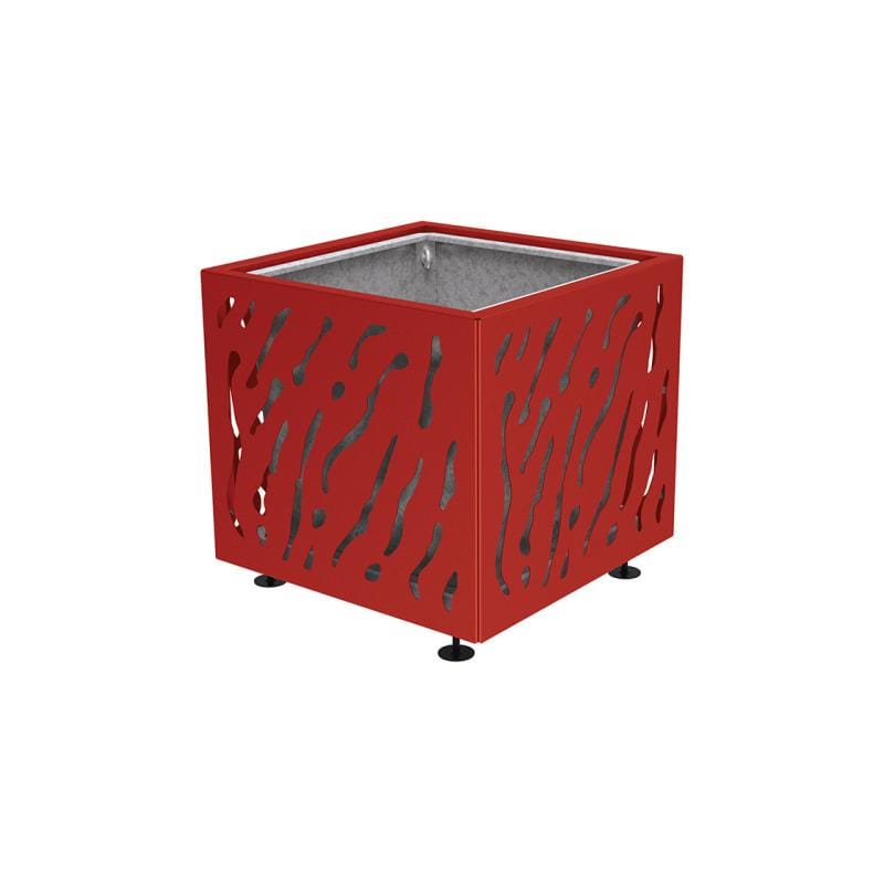 Cityscape Direct Venice Planter 790 x 790 x 760mm high / Burgundy (RAL 3004) / With inserts for use with lifting rings