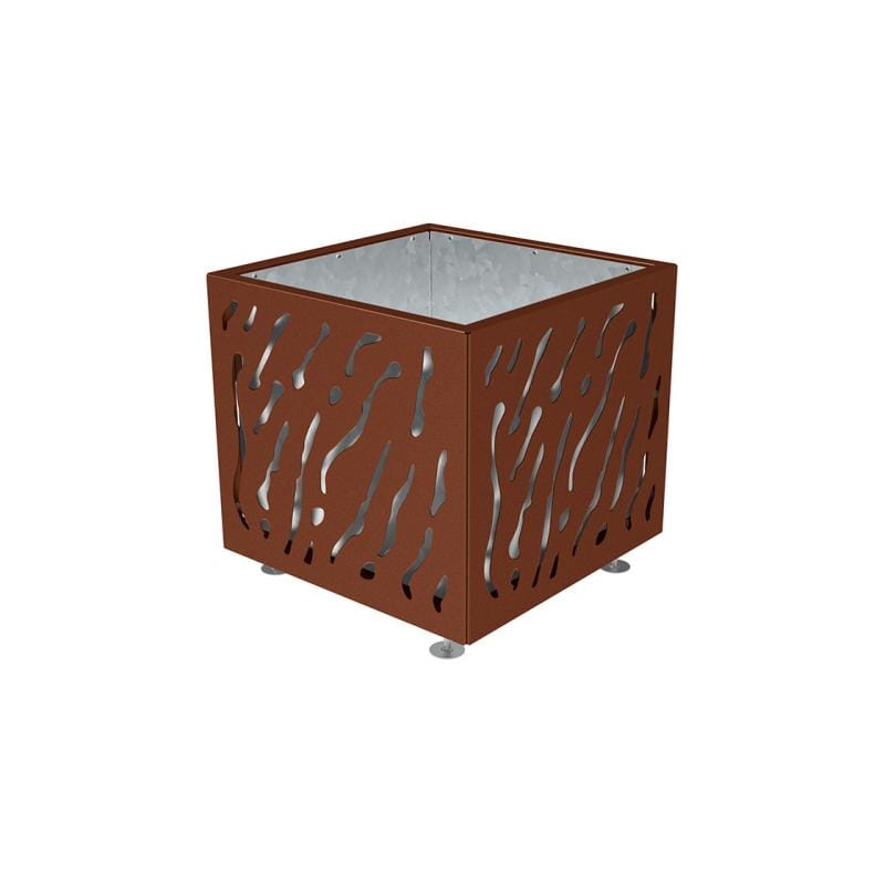 Cityscape Direct Venice Planter 790 x 790 x 760mm high / Corten Effect / Galvanised steel