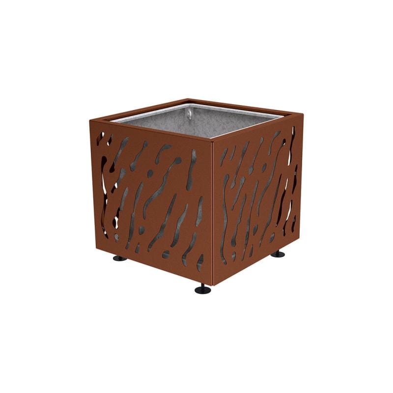 Cityscape Direct Venice Planter 790 x 790 x 760mm high / Corten Effect / With inserts for use with lifting rings