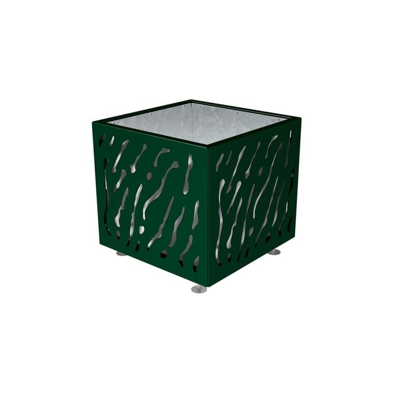 Cityscape Direct Venice Planter 790 x 790 x 760mm high / Green (RAL 6005) / Galvanised steel