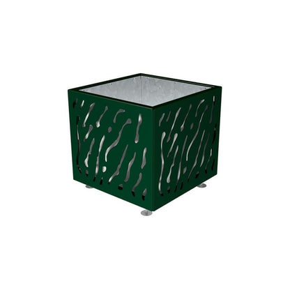 Cityscape Direct Venice Planter 790 x 790 x 760mm high / Green (RAL 6005) / Galvanised steel