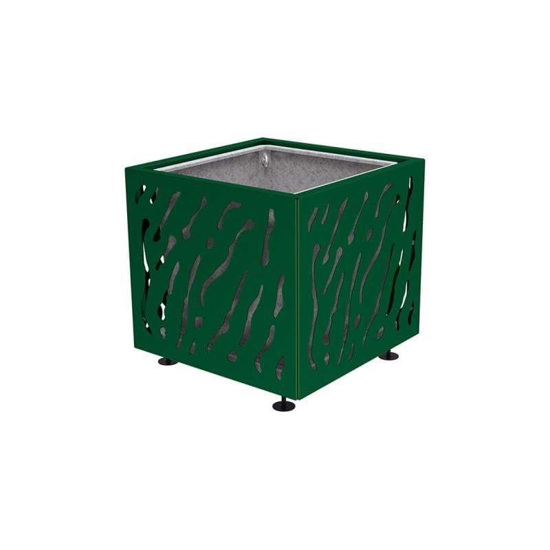 Cityscape Direct Venice Planter 790 x 790 x 760mm high / Green (RAL 6005) / With inserts for use with lifting rings