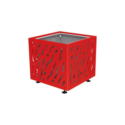 Cityscape Direct Venice Planter 790 x 790 x 760mm high / Red (RAL 3020) / With inserts for use with lifting rings