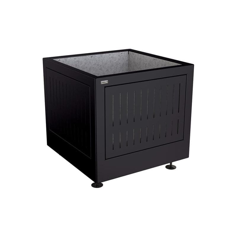 Cityscape Direct Silaos Planter (Steel) 800 x 800 x 700mm high / Black (RAL 9005) / Galvanised steel