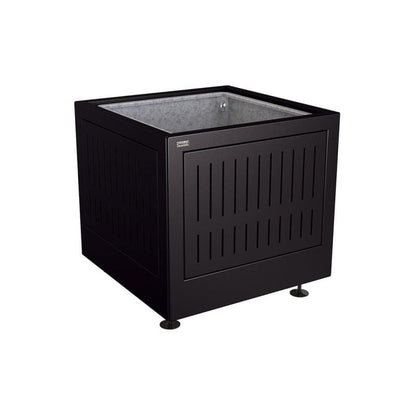 Cityscape Direct Silaos Planter (Steel) 800 x 800 x 700mm high / Black (RAL 9005) / With internal planter and reinforced lifting rings